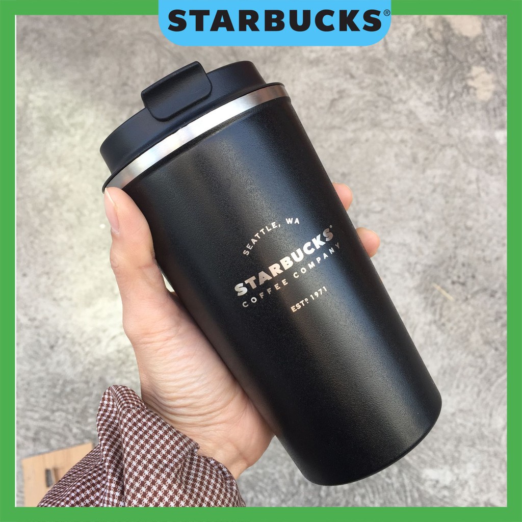 Ly cốc giữ nhiệt Starbucks uống cafe nắp bật dung tích 500ml
