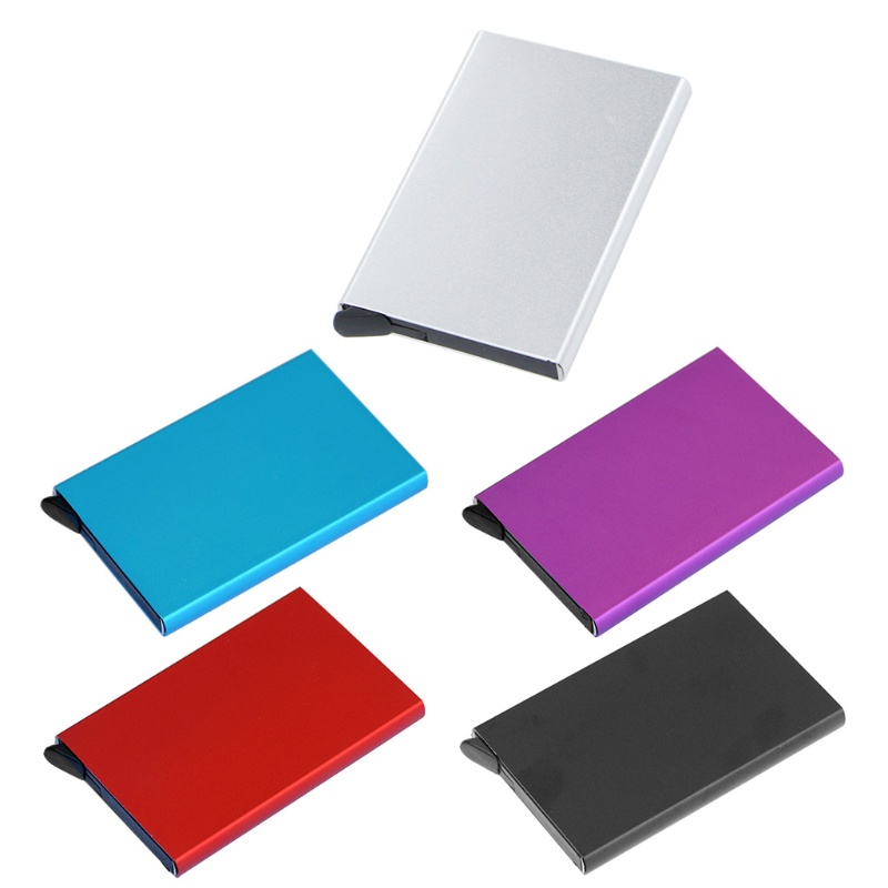 Ví Đựng Thẻ Tín Dụng Bằng Kim Loại Mỏng Nhẹ Thiết Kế Đơn Giản Thời Trang Cho Nam