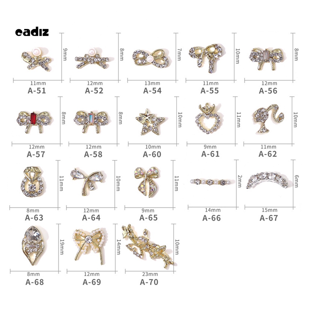 [Hàng mới về] Hạt cườm hợp kim đính đá trang trí móng DIY