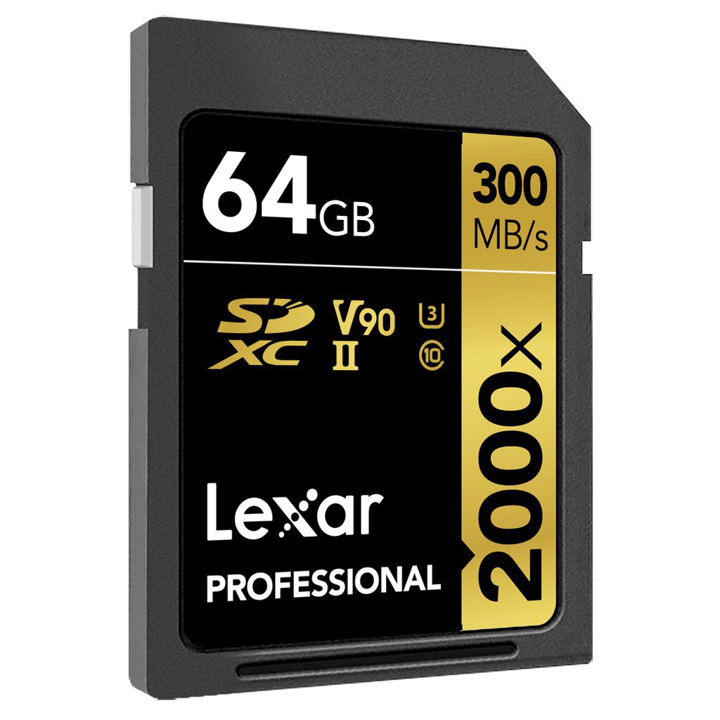 Thẻ Nhớ Lexar 2000X Professional SDXC UHS-II 300MB/260MB/s (Kèm Reader UHS-II) - Hàng Chính Hãng