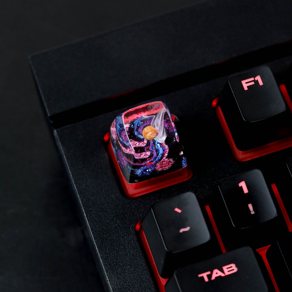 Keycap Trái đất, nút bàn phím galaxy, keycap lẻ giá rẻ, artisan keycap