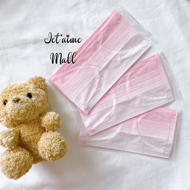 Je t’aime - Mẫu mới 2022 - 10 cái khẩu trang y tế ombre màu loang siêu xinh - Ombre xanh lá, ombre hồng,ombre xanh dương