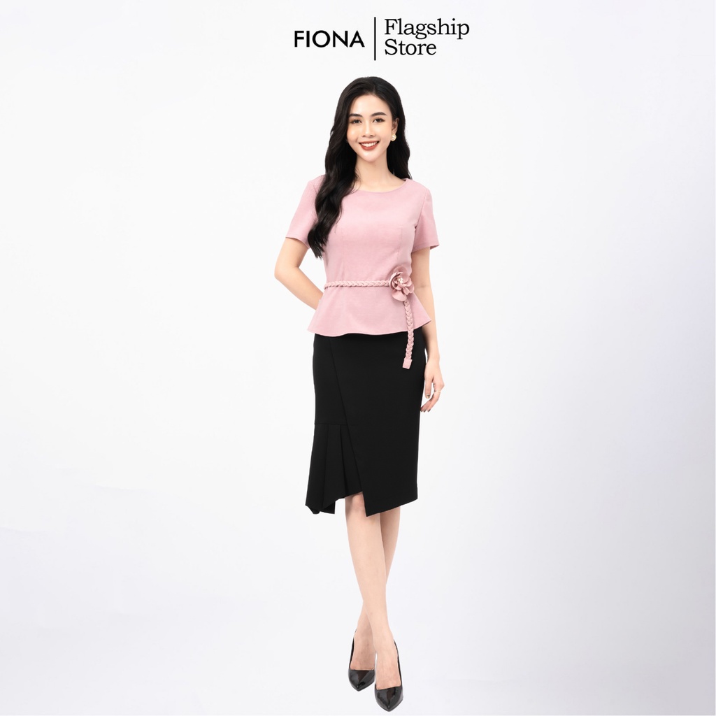 Chân váy ôm FIONA, chân váy công sở can bèo lệch 1 bên F251518