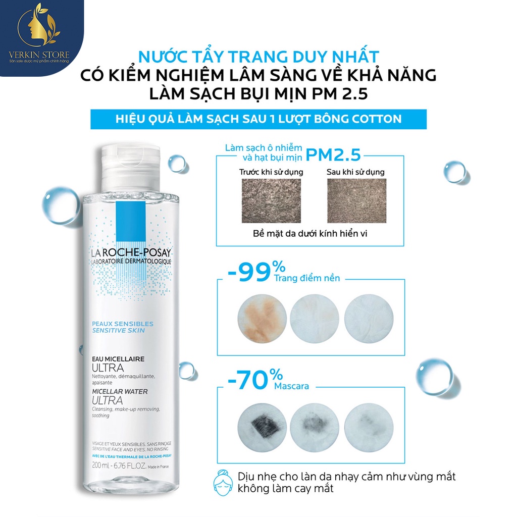 Nước tẩy trang La Roche-Posay cho da nhạy cảm  - Verkin Store