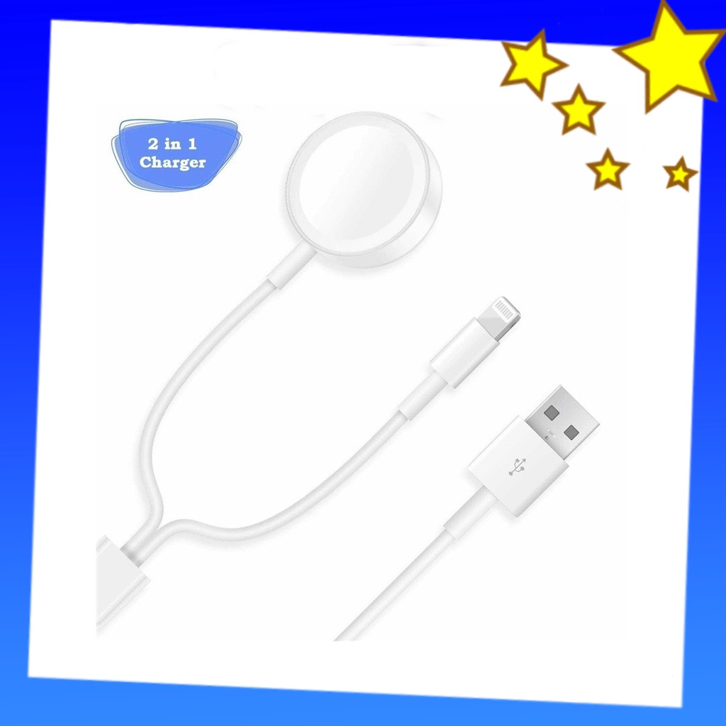 Sạc đồng hồ táo 1 2 3 4 - Đế dock sạc ko dây 2 trong 1 cho đ/hồ smart táo IWatch