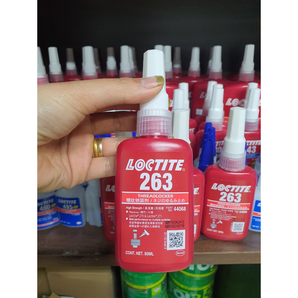 KEO DÁN KHÓA REN BULONG LOCTITE 263 MEDIUM STRENGTH OIL TOLERANT THREADLOCKER 50ML/250ML