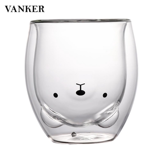 CLEAR Cốc Thủy Tinh Uống Cà Phê Anker Cute 250ml / 8.4oz