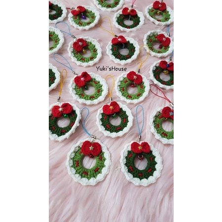 Móc khóa vòng hoa Noel