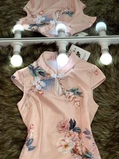 [Să~n] Ảnh thật - Sườn xám hoa tay con basic size SML.