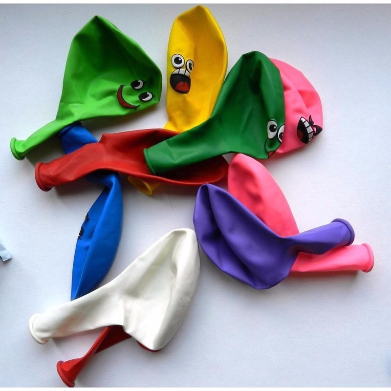 Set 10 bong bóng 12'' hình mặt cười