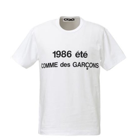 Áo Thun Tay Ngắn In Chữ comme des garcons cdg rei Kawaiikubo 1986 Thời Trang Cho Cặp Đôi