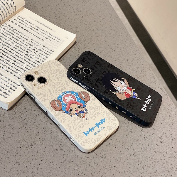 Xiaomi Mi 11 Lite Redmi 9T 9C 9A Note 10 10S 9 9S 8 7 Pro Cute Shading One Piece Luffy Shockproof Fine Hole Phone Case  DY 25