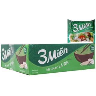 Mì 3 Miền chay lá đa thùng 30 gói x 65g