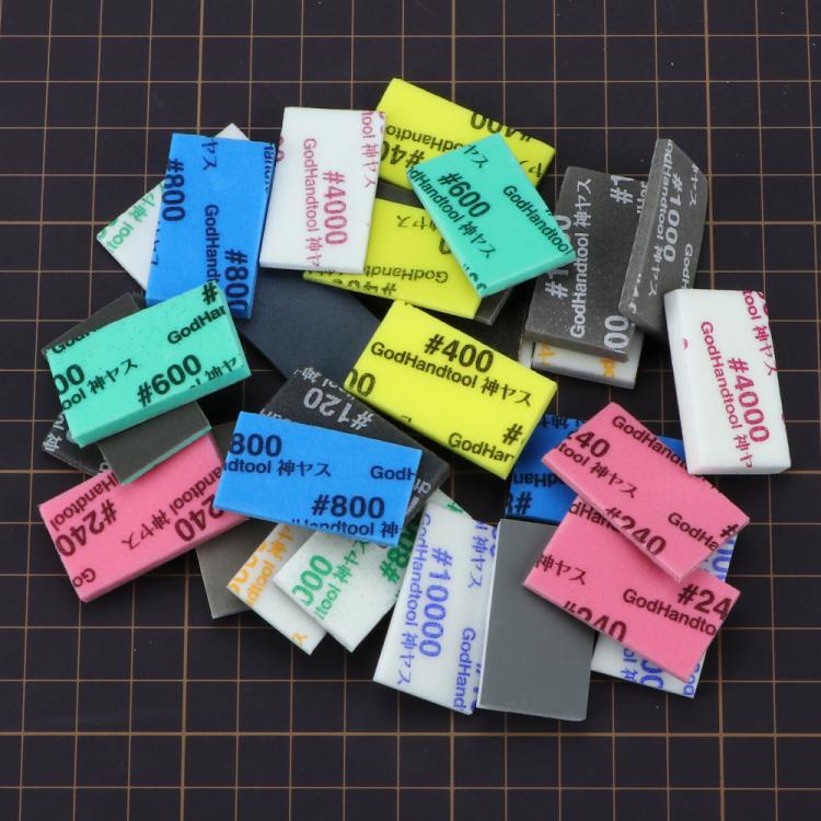 DỤNG CỤ MÔ HÌNH GODHAND - XỐP CHÀ NHÁM - KAMIYASU SPONGE CLOTH FILE - BỘ 33 MIẾNG