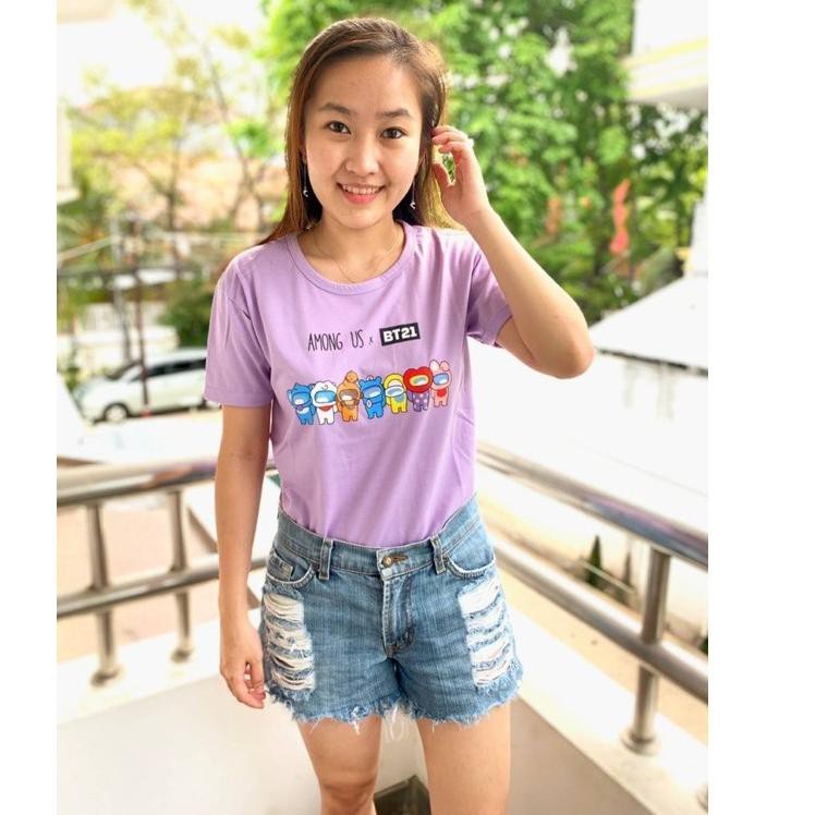 DISNEY BERSHKA Mô hình nhân vật LILAC OVERSIZE TSHIRT | Áo thun nam ngắn tay Tumblr