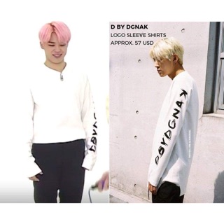 (Tặng ảnh BTS)Sweater BTS JIMIN CHỮ TAY