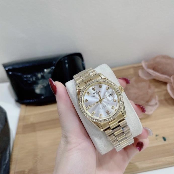 Đồng hồ Rolex nam dây đúc đặc cao cấp 2 màu đen trắng