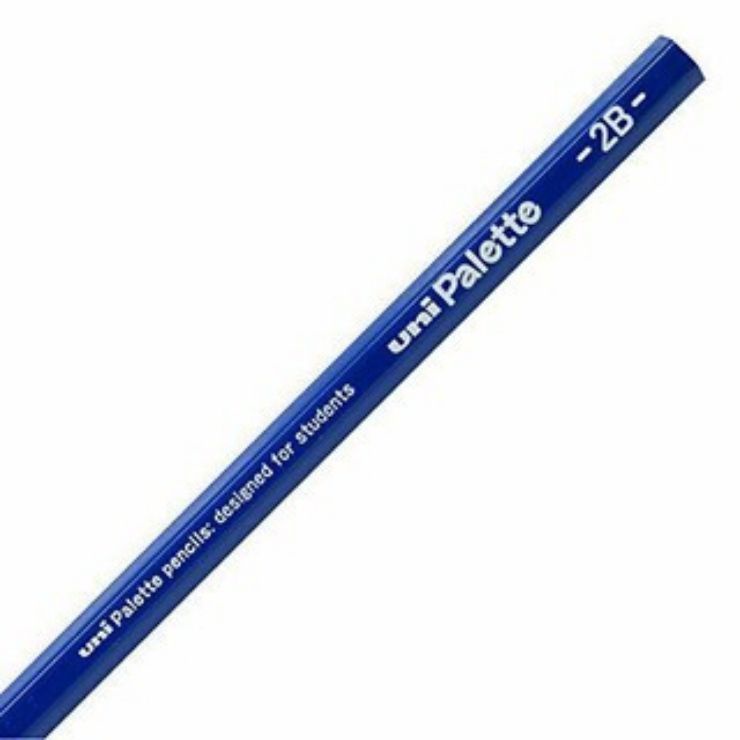 Set 12 Bút Chì 2B Uni Palette,Viết Trơn Đều,Mịn Màng Trên Mặt Giấy
