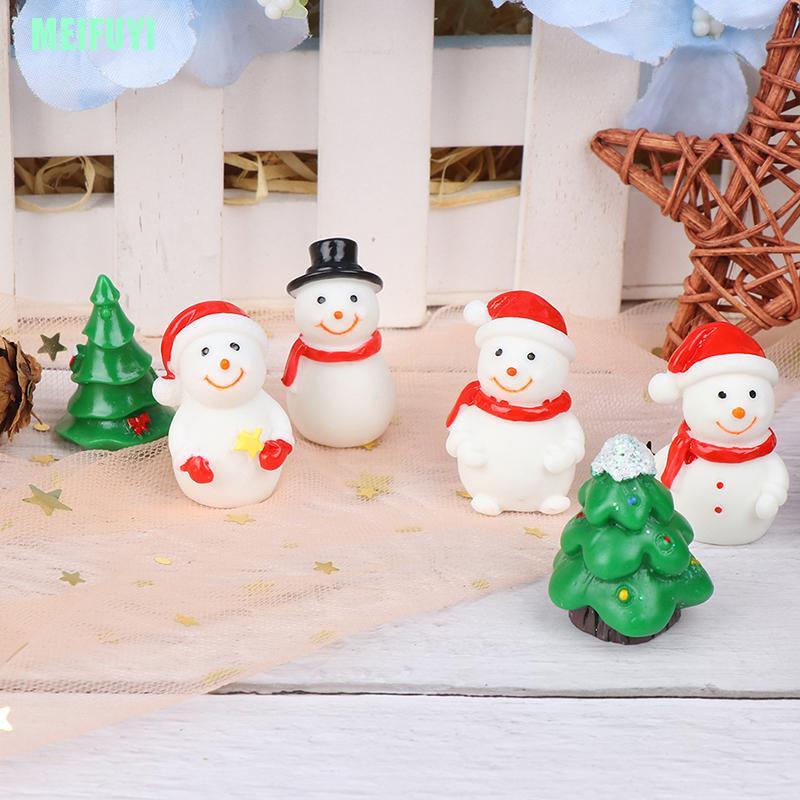 Mô Hình Ông Già Noel / Người Tuyết Mini Dễ Thương Trang Trí Sân Vườn