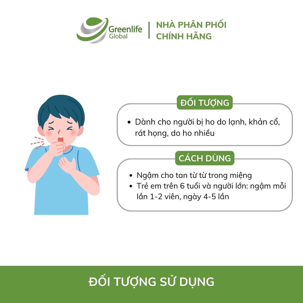 Kẹo ngậm ho Teptalissine DAI UY - Hỗ trợ giảm rát họng, khản tiếng, dịu họng (vị bạc hà hương tràm)