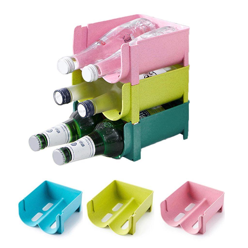 AUGUSTINA Giá Đỡ Chai Bia / Rượu Bằng PP Đa Năng Tiện Dụng Cho Tủ Lạnh