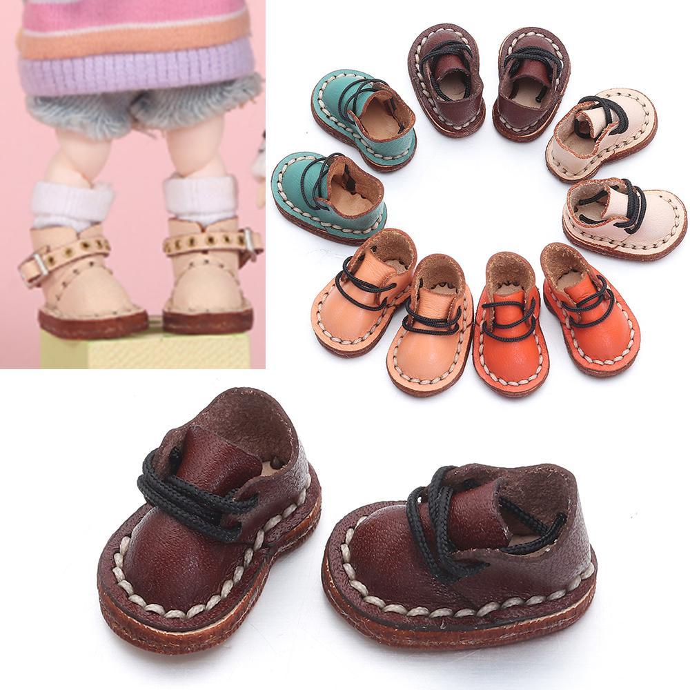 ORIENTLII Giày Bốt Da Bò Cho Búp Bê obitsu11GSCbody9OB11 Tỉ Lệ 1 / 11 OB11