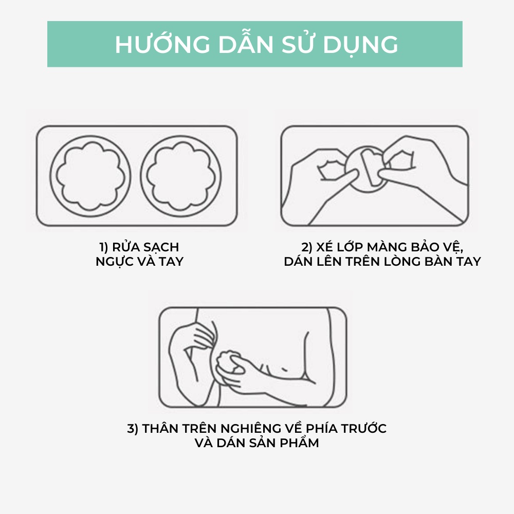 Gói 2 miếng dán ngực, dán ti hình hoa Silicon cao cấp dán siêu chắc cho nữ màu da