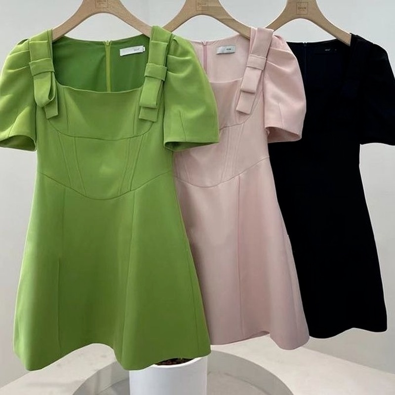 Đầm Ôm Eo Đính Nơ Ngọt Ngào Thời Trang Mùa Hè Cá Tính