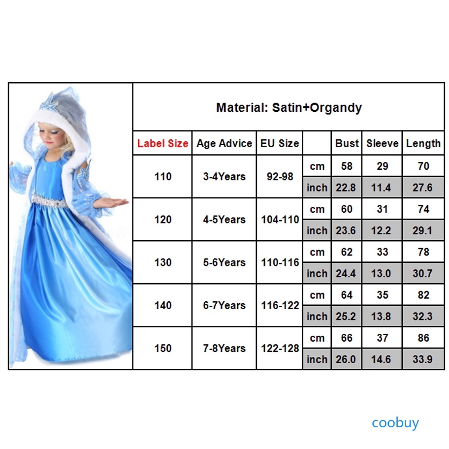 Đầm xòe tay dài in hình công chúa Elsa cho bé gái