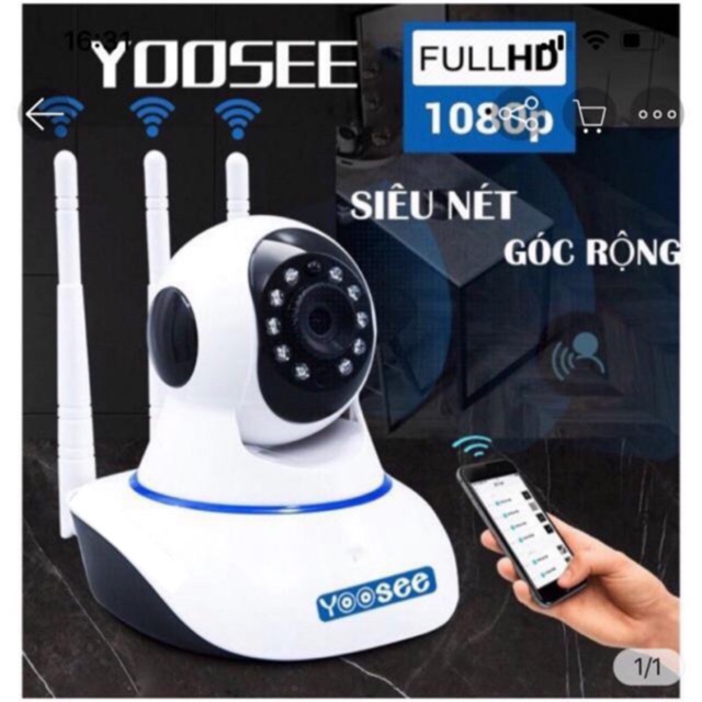 [ CHÍNH HÃNG ] Camera IP YooSee 3 Anten FHD1080P - 2.0mpx TẶNG THẺ 32GB