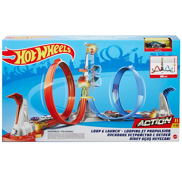Bộ Đường Đua Hot Wheels Xoắc Ốc Dốc Bay - GRW39