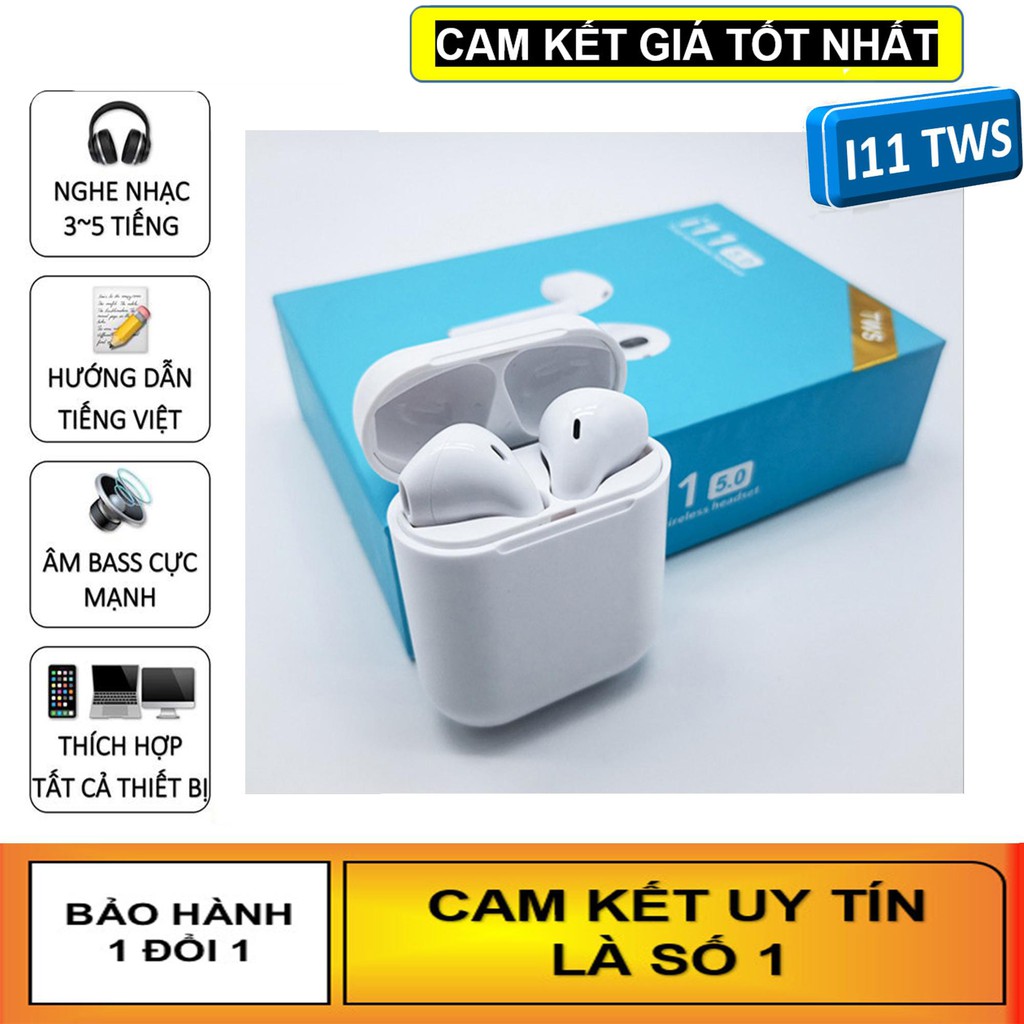 Tai Nghe Bluetooth Giá Rẻ Tốt Nhất Hiện Nay Inpods 12/ i11/ Q6 Nhiều Màu Thời Trang