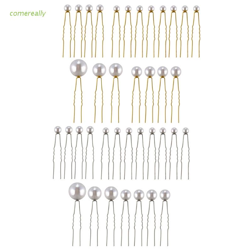 Set 18 trâm cài tóc đính ngọc trai giả thời trang cho nữ