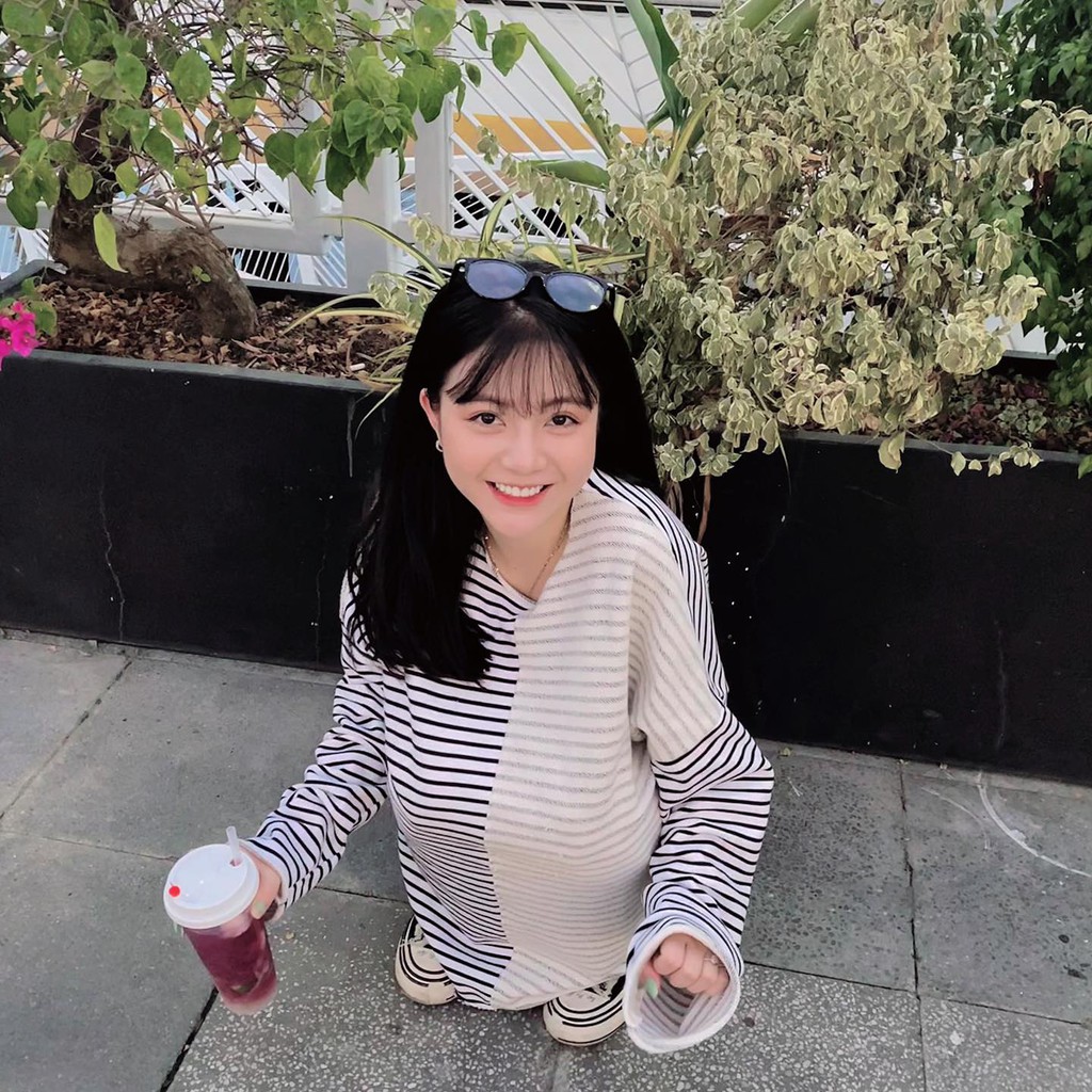 Áo ZOMBIE® Oversize Striped Sweater In B/White | BigBuy360 - bigbuy360.vn