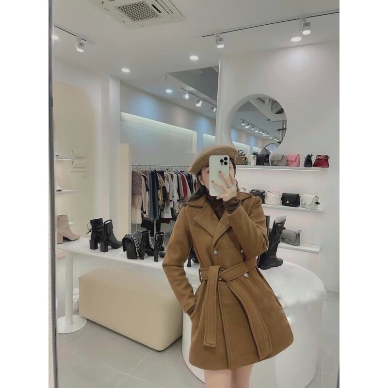 ÁO KHOÁC DẠ ĐAI EO