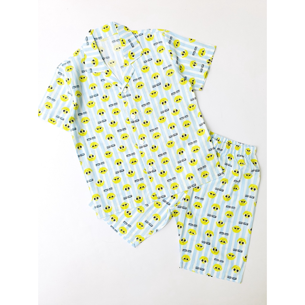 Bộ Pijama xuất Hàn hình mặt cười (18-47kg)