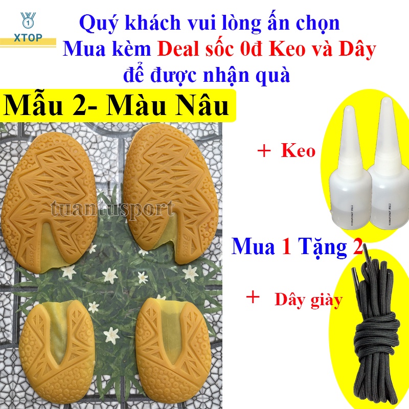 Đế giày cầu lông, bóng chuyền, Dán đế giày chuyên cày sân bê tông XTOP
