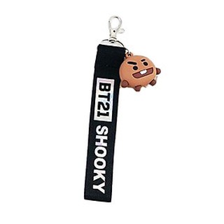Móc khoá cao su BT21 kèm nametag đen quà tặng ARMY