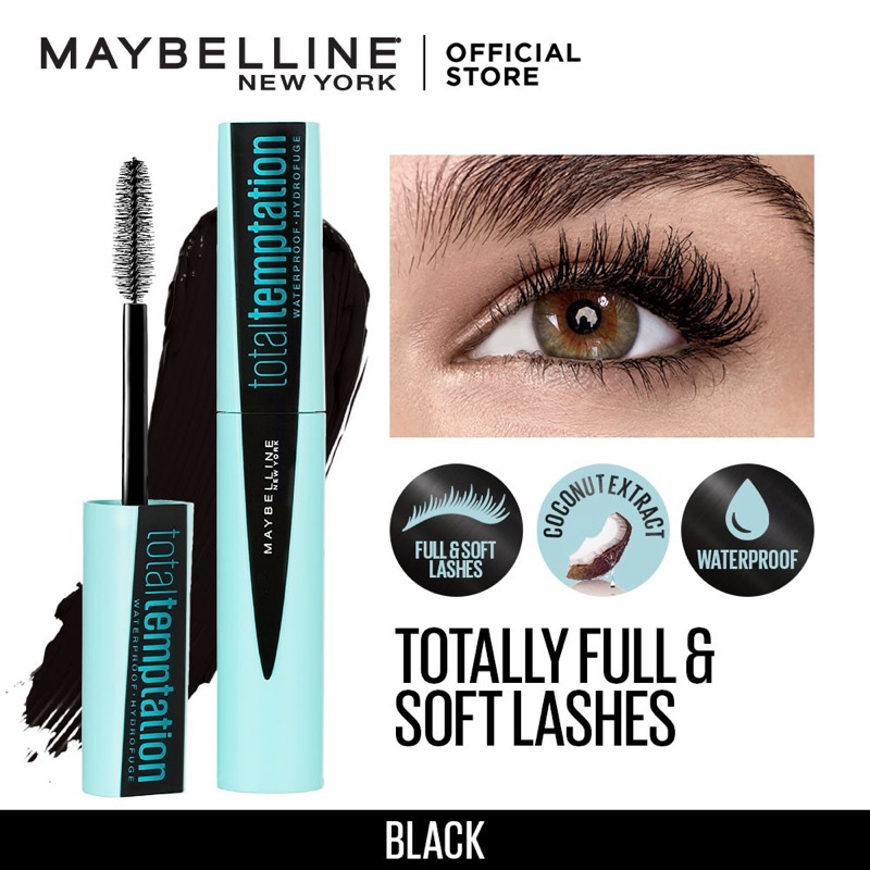 Mascara Maybelline Chống Lem Chiết Xuất Dầu Dừa Dầy Mi Templation