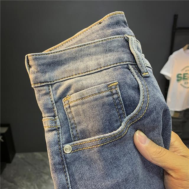 Quần Jeans Dài Thêu Họa Tiết Thời Trang Sang Trọng Cho Nam