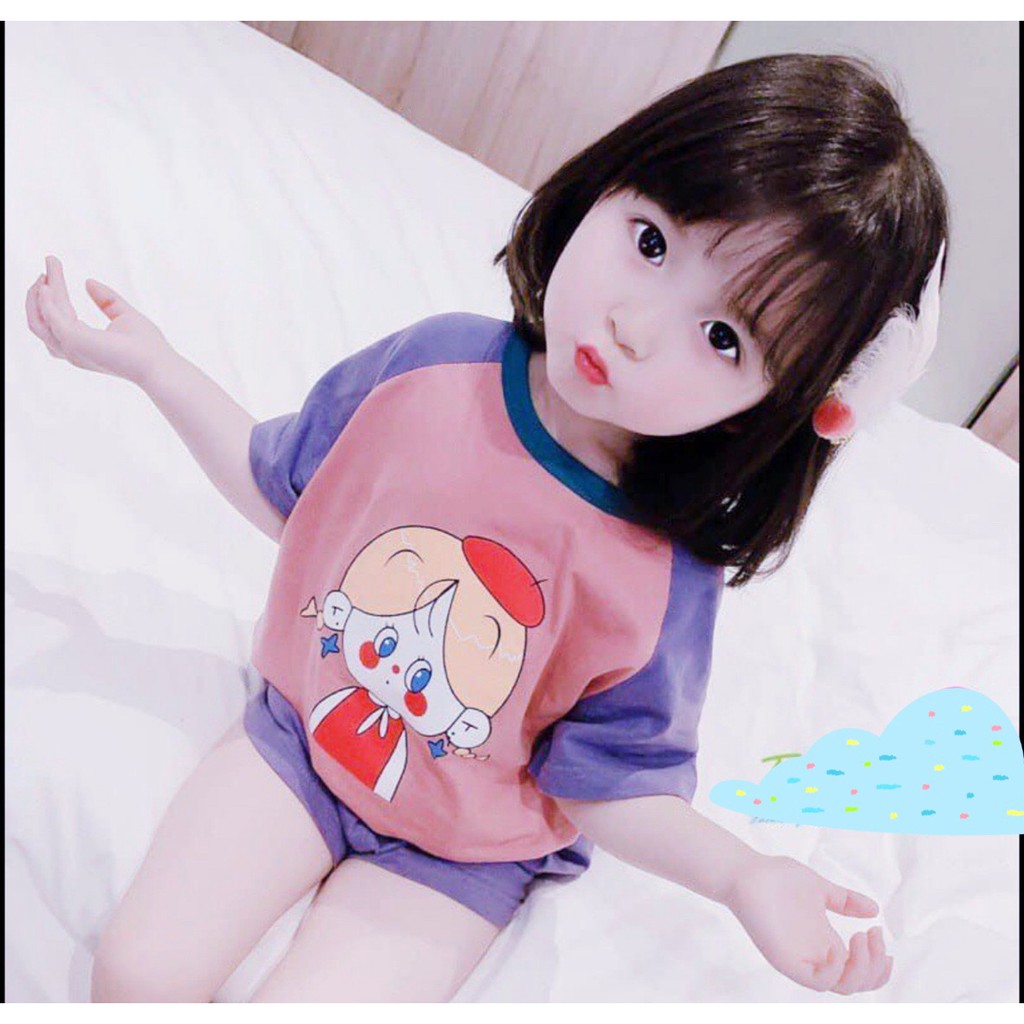 Lyvyshop - (Cotton SG chính phẩm) Bộ cộc tay bé trai, bé gái siêu dễ thương cho bé gái từ 09-28kg