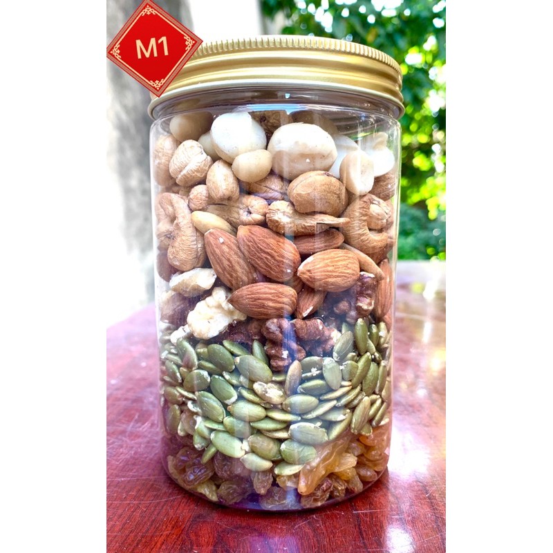 500gr 5 loại cao cấp hạt mix với nho khô