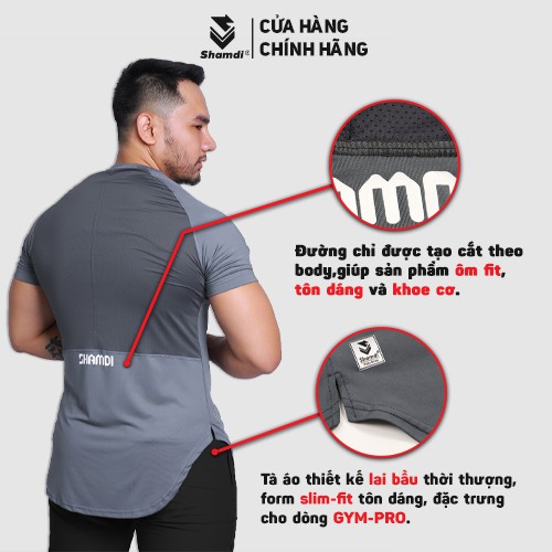 Áo gym nam Shamdi đồ thể thao form chuyên gym, ôm body, khoe cơ - 942.