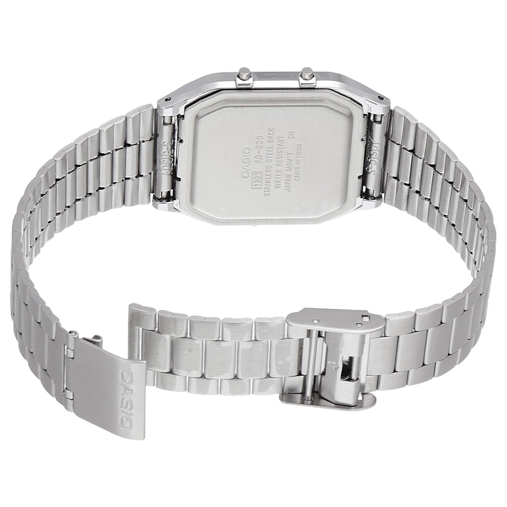 Đồng hồ nam/nữ dây kim loại chính hãng CASIO AQ-230A-1DMQ