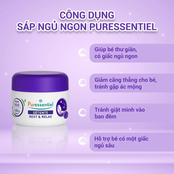 Bộ sản phẩm Gia đình 3 thế hệ Puressentiel - [ Baby Night Care, Xịt khử khuẩn, Sáp đau cơ khớp, Chống mất ngủ ]