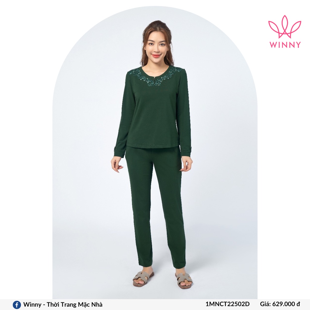Bộ mặc nhà tay dài quần dài cotton Winny - 1MNCT22502D