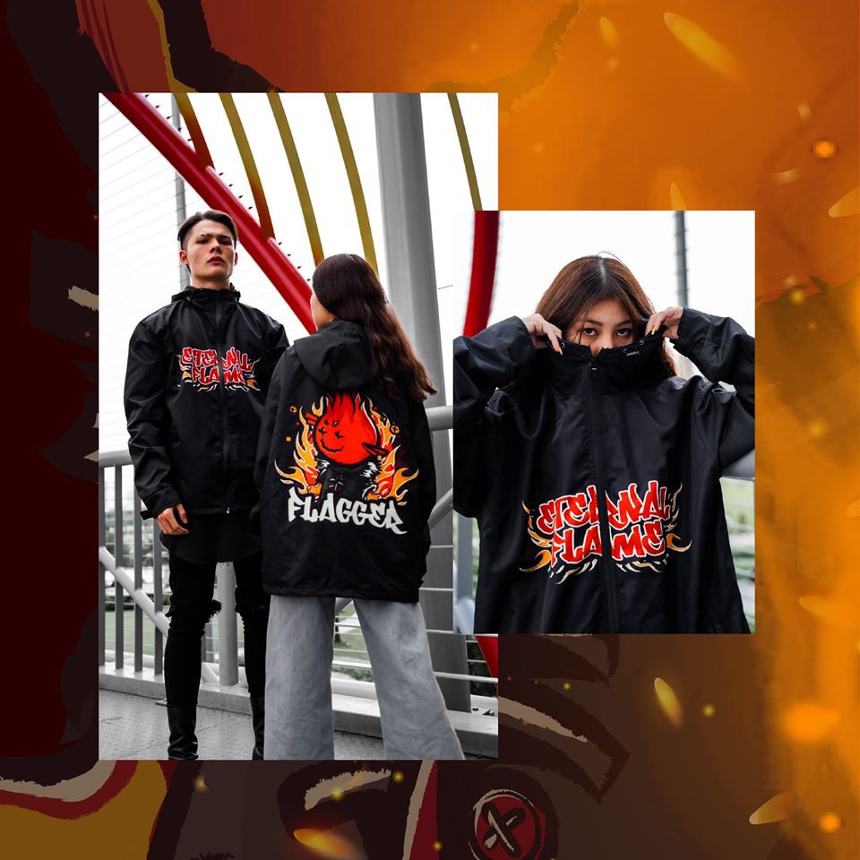 Áo khoác đen có mũ Flagger Eternal Flame - YÊU LÀ ĐỦ | BigBuy360 - bigbuy360.vn