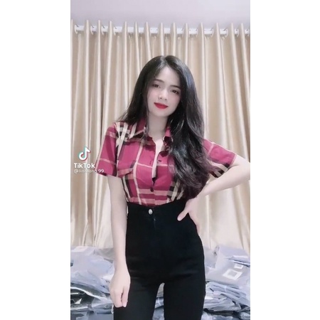 Áo sơ mi kẻ caro cộc tay 💜💜💜u
