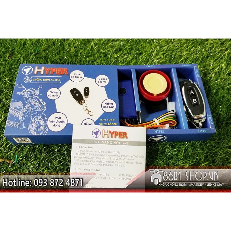 Khóa chống trộm Hyper, Bấm sẵn Cose cho từng dòng xe