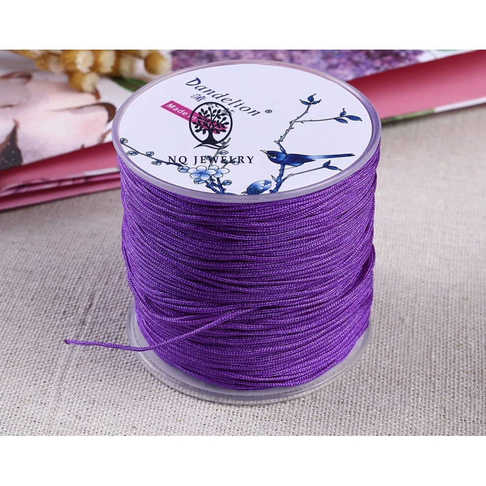 Cuộn dây vải dù 1mm, dây làm vòng paracord dài 100m